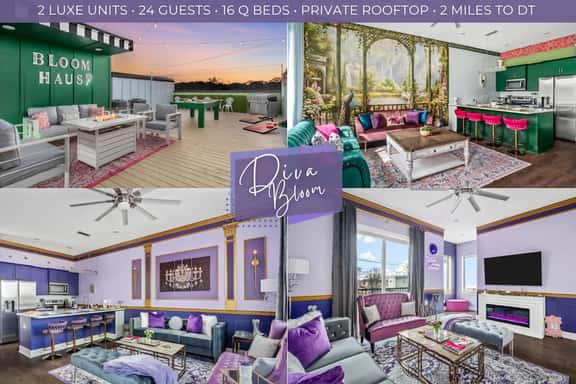3 m to Downtown!Sleeps 24! 2 Homes ! Rooftop Glam! - Image 1
