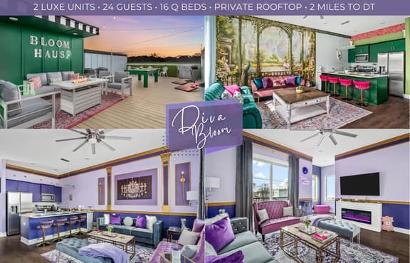 3 m to Downtown!Sleeps 24! 2 Homes ! Rooftop Glam! - Image 1